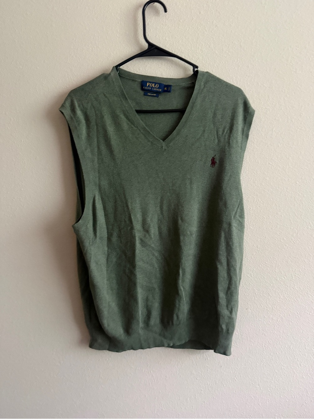 Polo by Ralph Lauren Olive Green V-Neck Sweater Vest